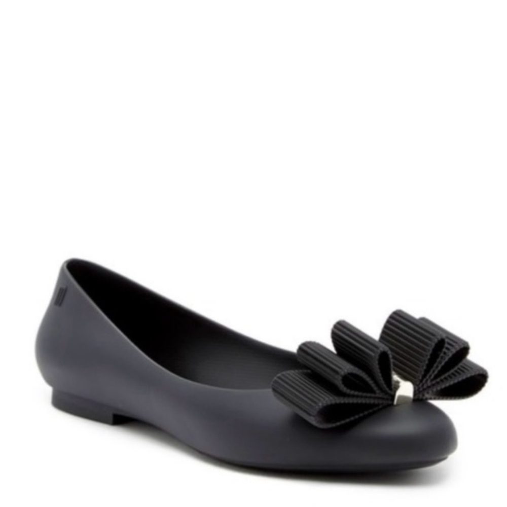 Melissa + Jason Wu Black Jellies with Bow